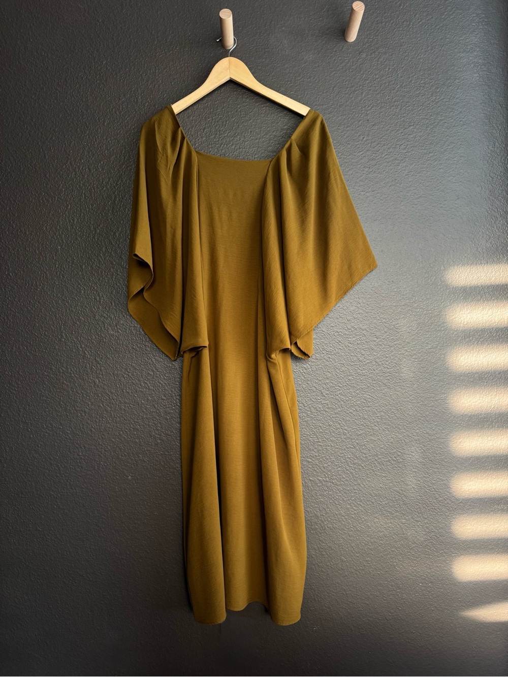 Zara mustard yellow voluminous Sleeve dress